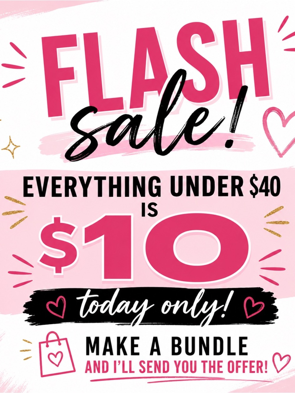 Flash sale!!! Today only 7/20/26 - 3 or more items bundled!